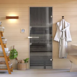 Стеклянные двери в баню: деревянная или алюминиевая коробка?